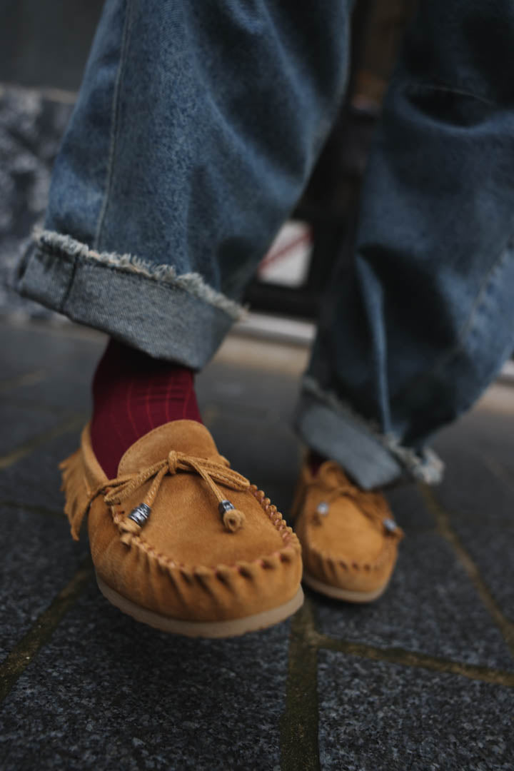 Camel Suede Loafers