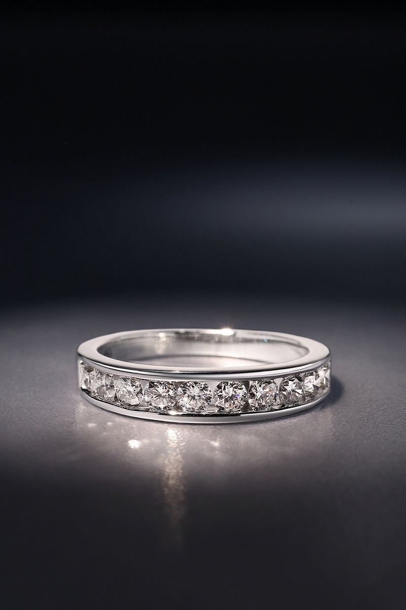 Bague "Alliance Rail 0,75Ct" Diamants 0,75Ct/10 - Or Blanc 750/1000