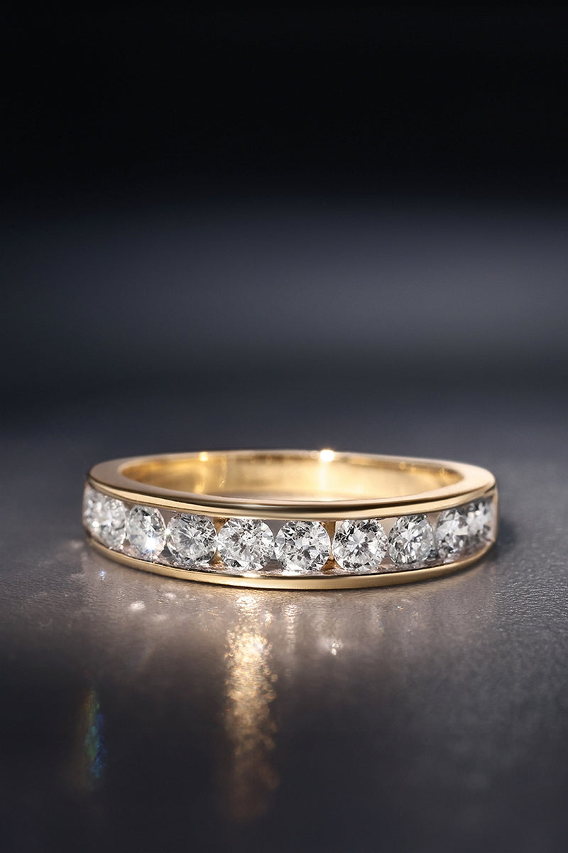 Bague "Alliance Rail 0,75Ct" Diamant 0,75Ct/10 - Or Jaune 750/1000