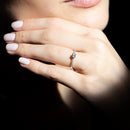 Bague "Dis-Moi Oui" - Diamant :0,25Ct/1+ 0,07Ct/14 - Or Blanc