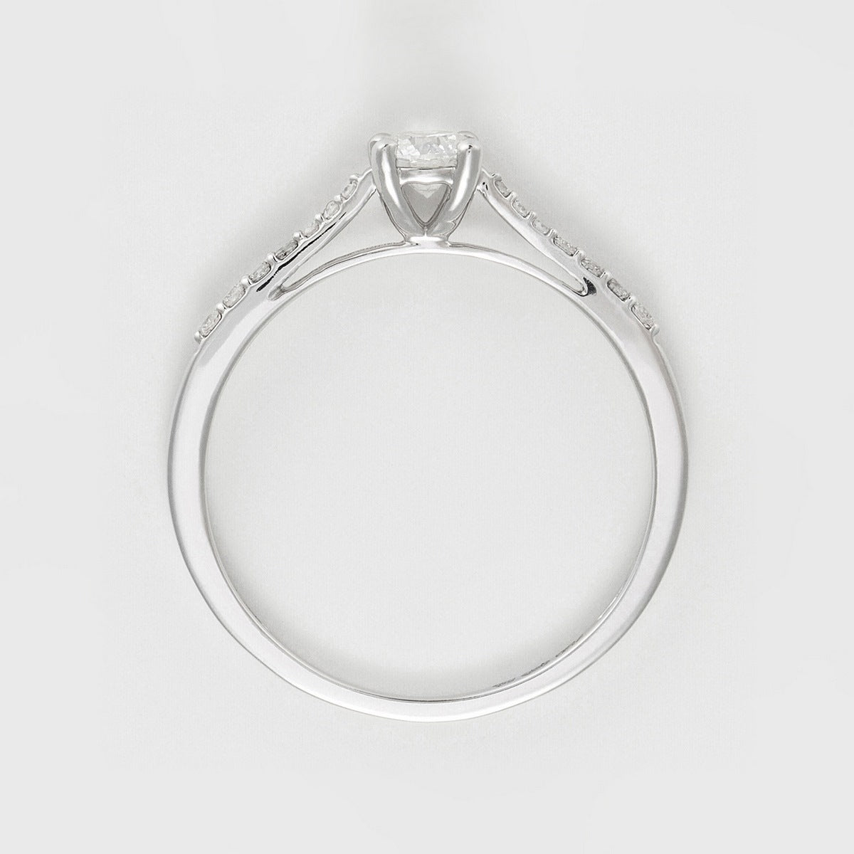 Bague "Dis-Moi Oui" - Diamant :0,25Ct/1+ 0,07Ct/14 - Or Blanc