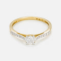 Bague "Dis-Moi Oui" Diamant : 0,25Ct/1+ 0,07Ct/14 - Or Jaune