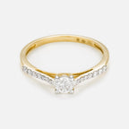 Bague "Dis-Moi Oui" Diamant : 0,25Ct/1+ 0,07Ct/14