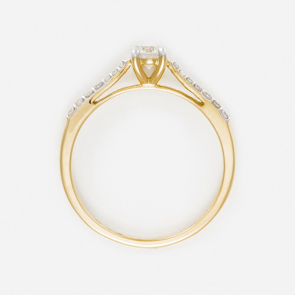 Bague "Dis-Moi Oui" Diamant : 0,25Ct/1+ 0,07Ct/14