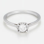 Bague "Amoureuse 0,33" Diamants 0,30Ct/1+0,03 Ct/12 - Or Blanc