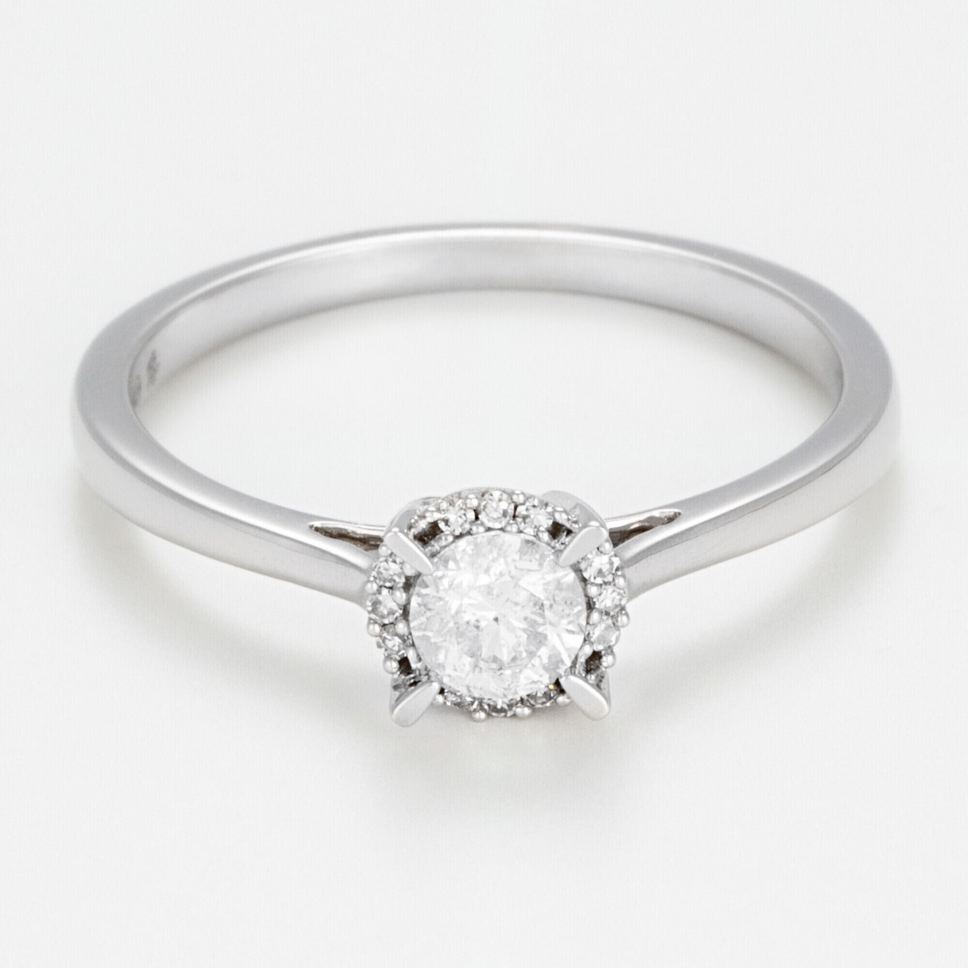 Bague "Amoureuse 0,33" Diamants 0,30Ct/1+0,03 Ct/12 - Or Blanc