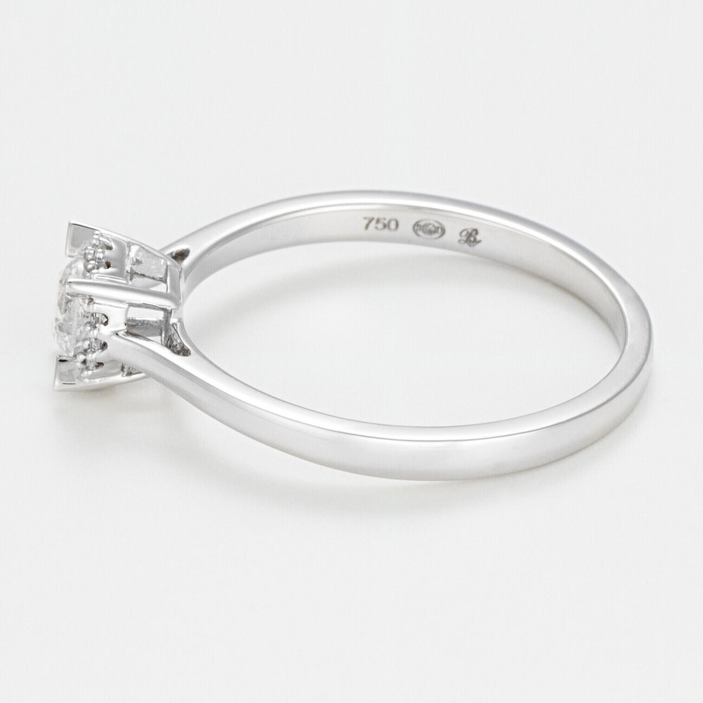 Bague "Amoureuse 0,33" Diamants 0,30Ct/1+0,03 Ct/12 - Or Blanc