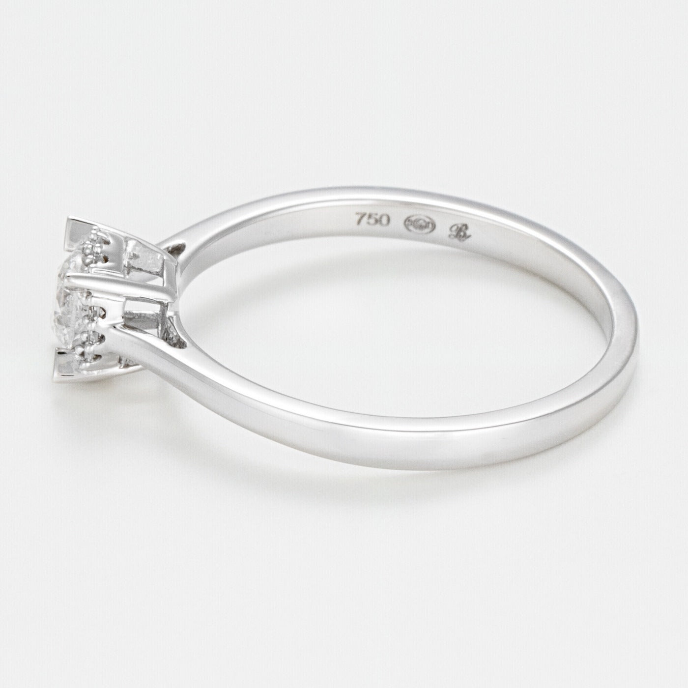 Bague "Amoureuse 0,33" Diamants 0,30Ct/1+0,03 Ct/12 - Or Blanc