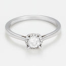 Blanc Anillo "Amoureuse 0,33" D0,30Ct/1+0,03 Ct/12 - Oro 750/1000