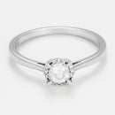 Ring "Amoureuse 0,33" Diamonds 0,30Ct/1+0,03 Ct/12 - Gold Blanc 750/1000