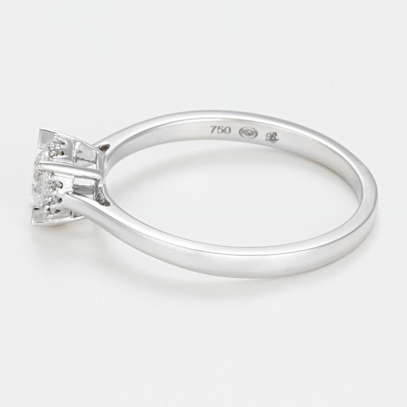 Ring "Amoureuse 0,33" D0,30Ct/1+0,03 Ct/12 - Gold Blanc 750/1000