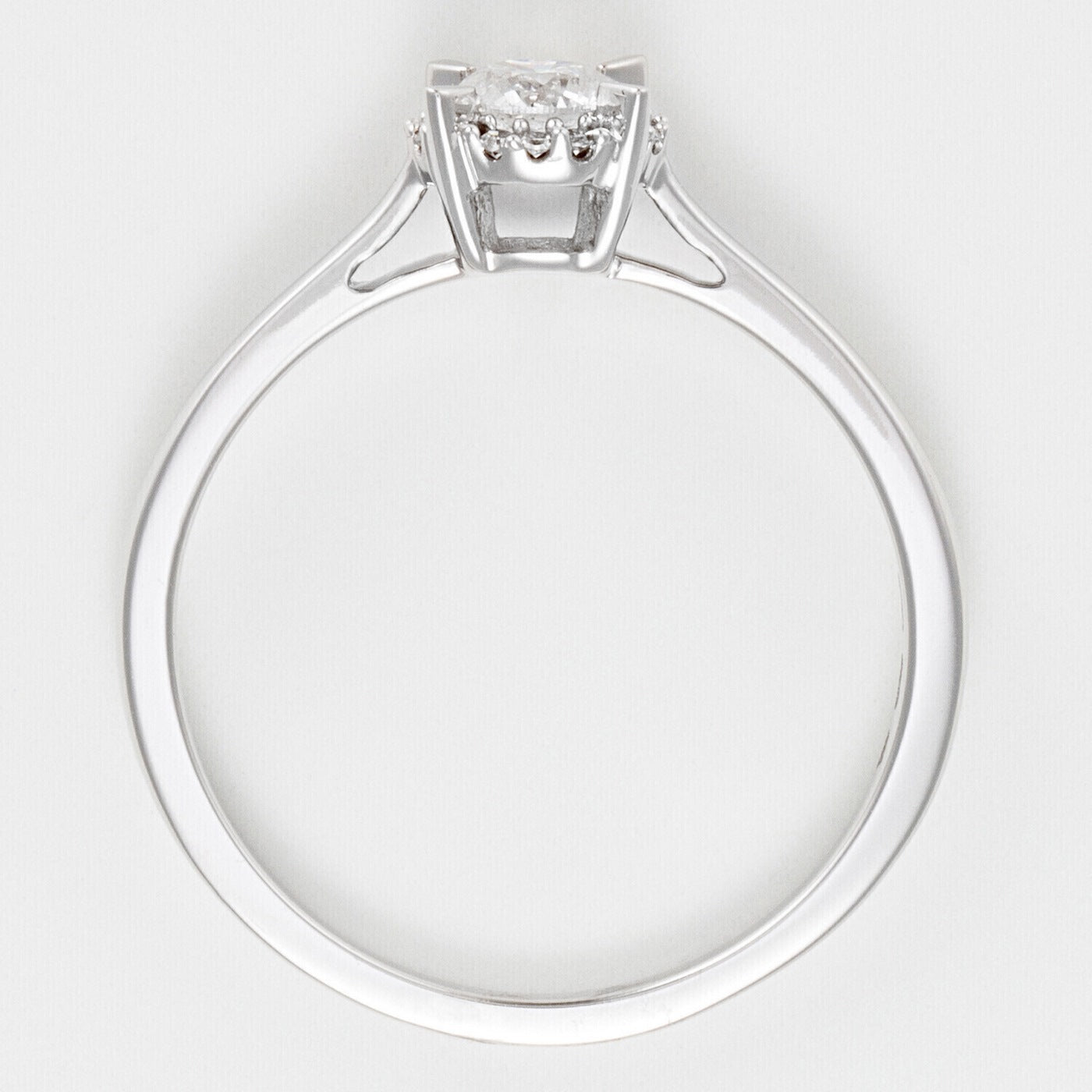 Bague "Amoureuse 0,33" Diamants 0,30Ct/1+0,03 Ct/12 - Or Blanc