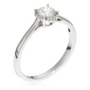 Bague "Amoureuse 0,33" Diamants 0,30Ct/1+0,03 Ct/12 - Or Blanc 750/1000