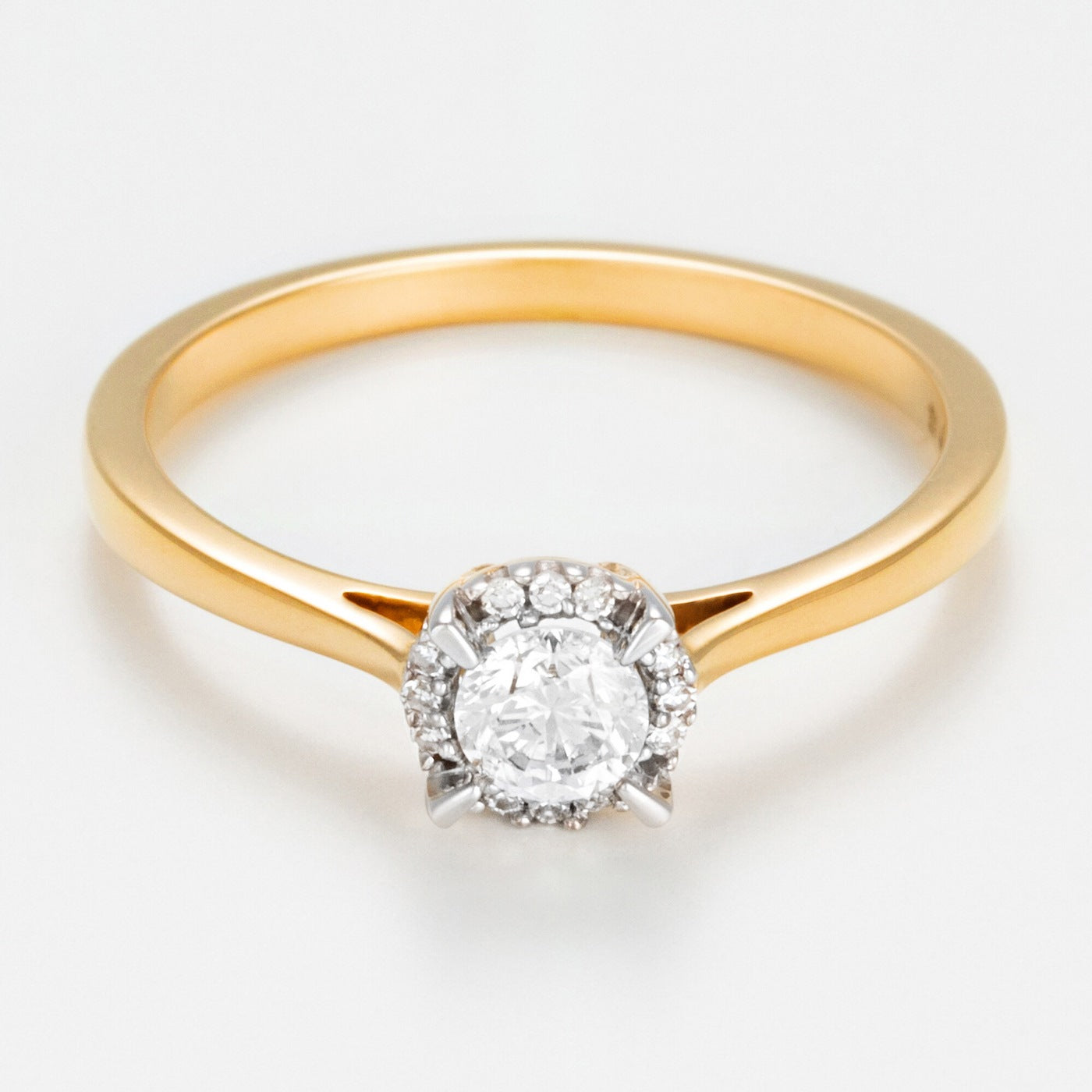 "Amoureuse 0.33" Ring, 0.30 ct/1 + 0.03 ct/12 - 750/1000 Yellow Gold