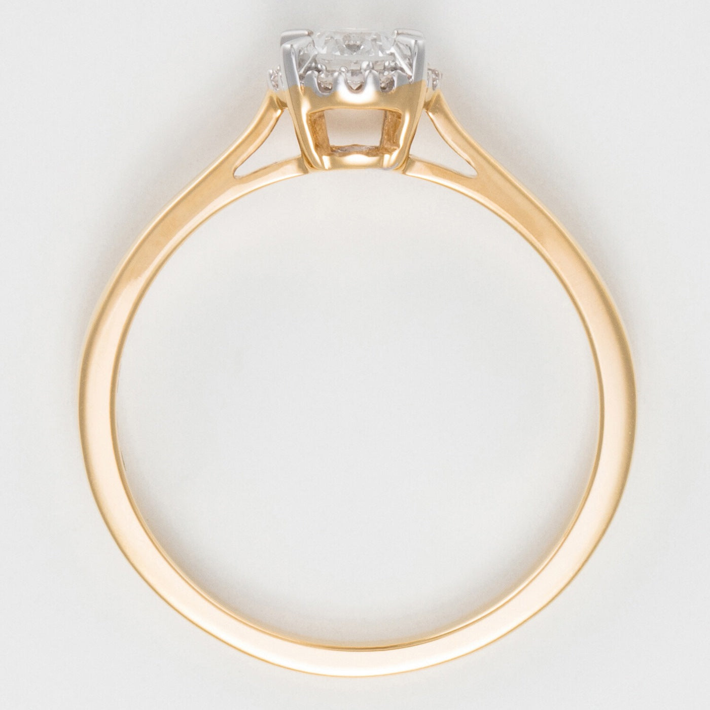 "Amoureuse 0.33" Ring, 0.30 ct/1 + 0.03 ct/12 - 750/1000 Yellow Gold