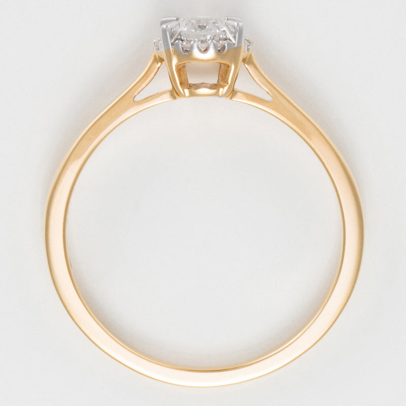 Ring "Amoureuse 0,33" D0,30Ct/1+0,03 Ct/12 - Yellow Gold 750/1000