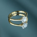 Ring "Amoureuse 0,33" Diamond: 0,30Ct/1+0,03 Ct/12 - Yellow Gold 750/1000