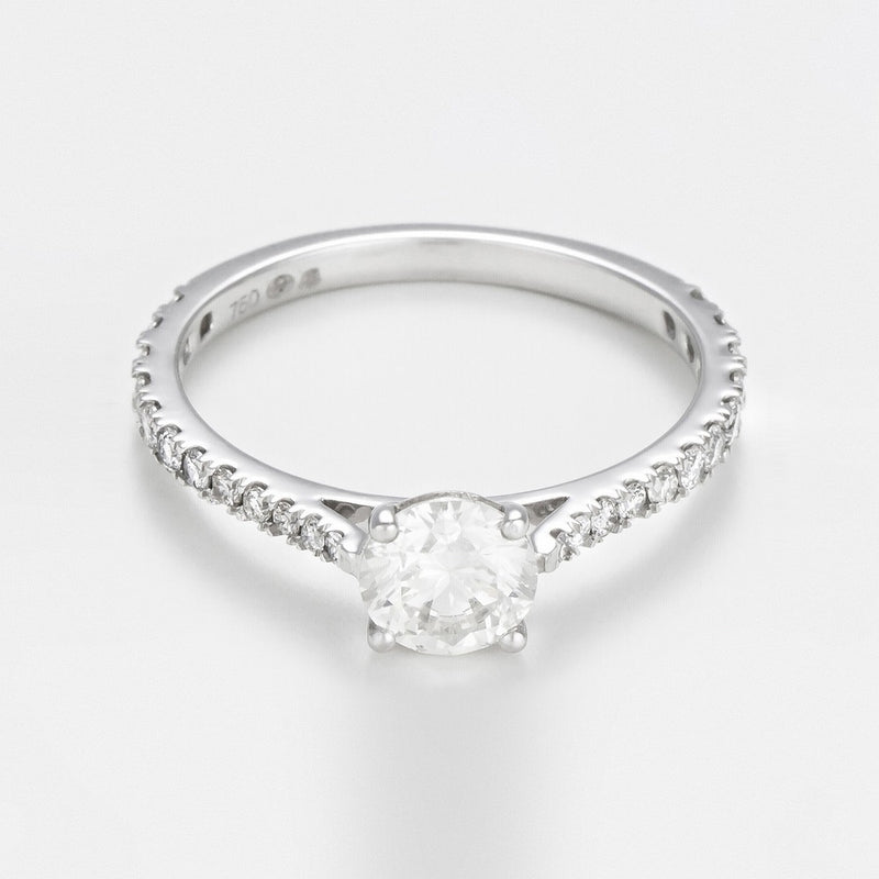 Bague "Solitaire Royal 1 Carat" D0,3Ct/24 & D0,7Ct/1 - Or Blanc