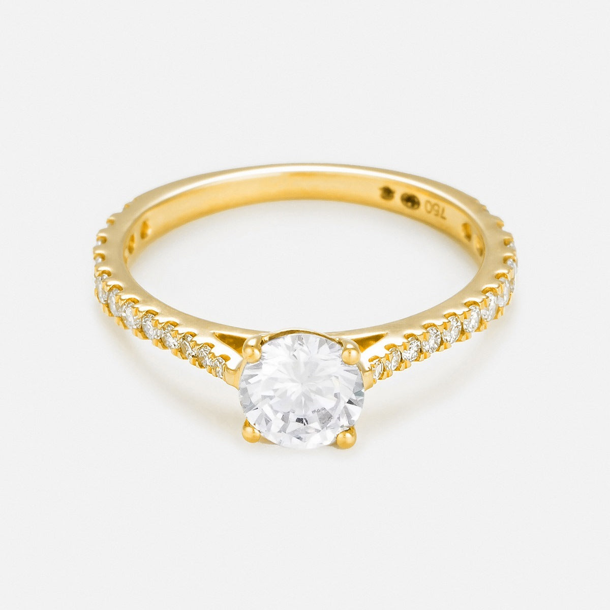 Bague "Solitaire Royal 1 Carat" D0,3Ct/24 & D0,7Ct/1 - Or Jaune