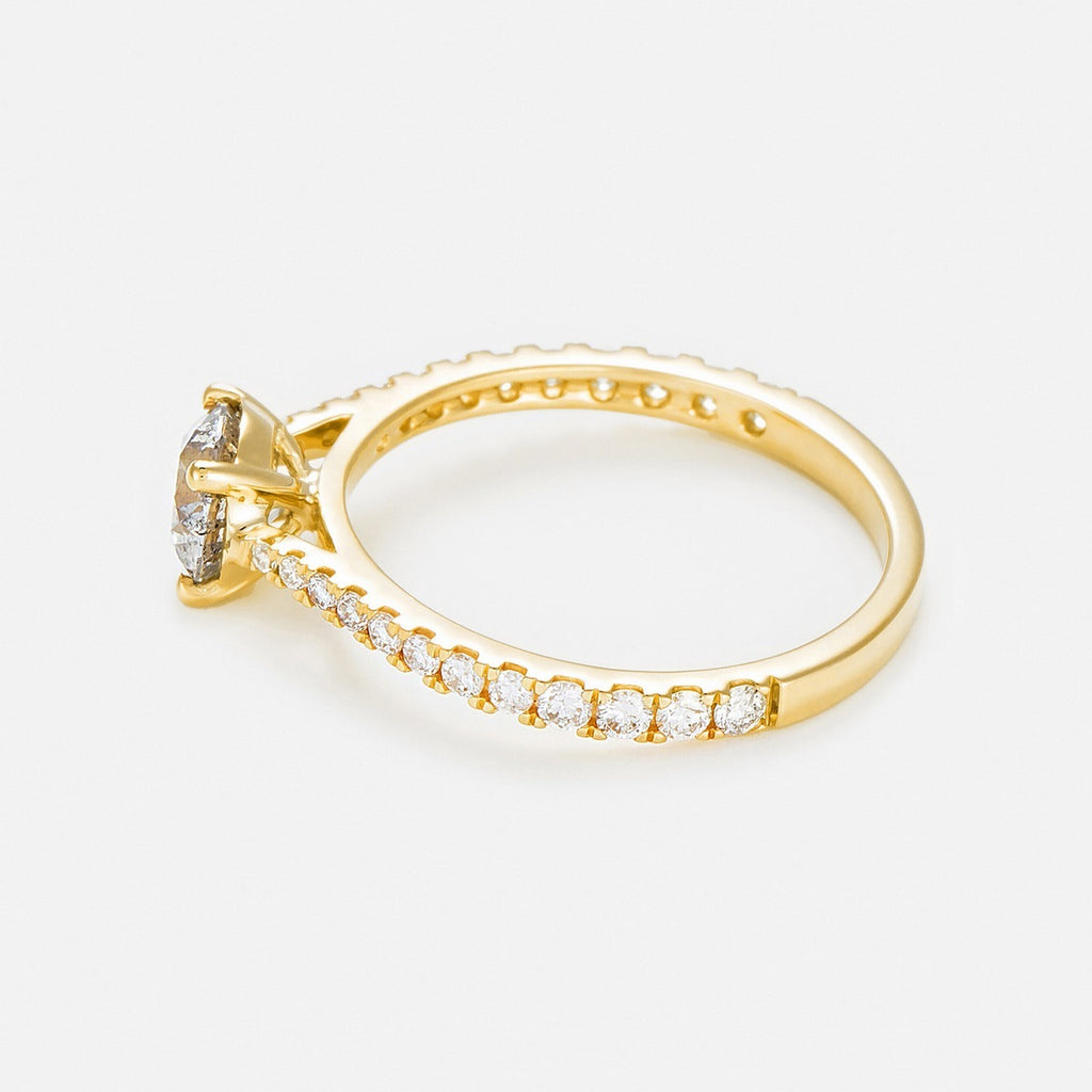 Bague "Solitaire Royal 1 Carat" D0,3Ct/24 & D0,7Ct/1 - Or Jaune
