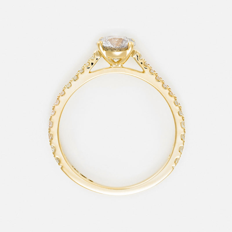 Anillo "Solitario Royal 1 Quilate" D0,3Ct/24 & D0,7Ct/1 - Oro Amarillo 750/1000