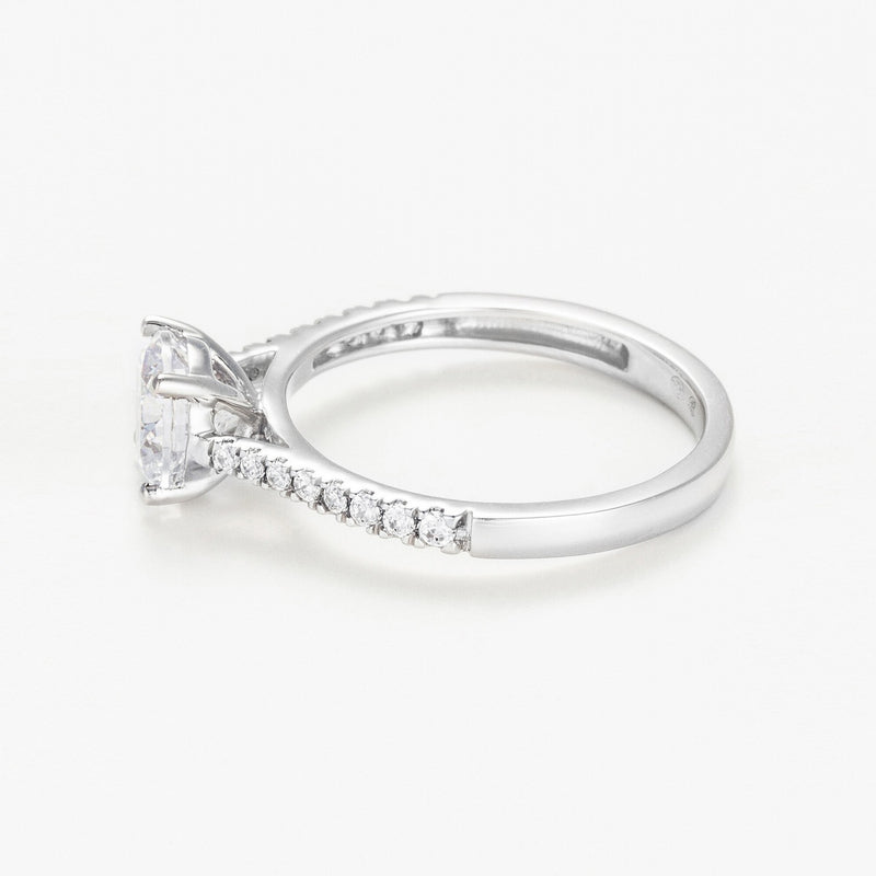 Bague "Solitaire Royal D1,5Ct/25 - Or Blanc 750/1000