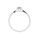 Bague "Amoureuse 0,10" Diamant Centre 0,08Ct/1 +0,02Ct/12 - Or Blanc 750/1000