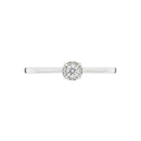 Bague "Amoureuse 0,10" Diamant Centre 0,08Ct/1 +0,02Ct/12 - Or Blanc 750/1000