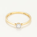 Bague "Amoureuse 0,10" Diamant Centre 0,08Ct/1 +0,02Ct/12