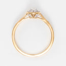 Anillo de diamantes “Brillante Suntuoso”: 0.12Ct/38 y 0.18/1 – Oro amarillo