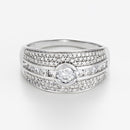 Blanc Anillo "Jonc Lumineux" Diamante: 0,57Ct/128 + 0,18Ct/1 - Oro 750/1000