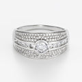 Bague "Jonc Lumineux" Diamant: 0,57Ct/128 + 0,18Ct/1