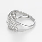 Bague "Jonc Lumineux" Diamant: 0,57Ct/128 + 0,18Ct/1