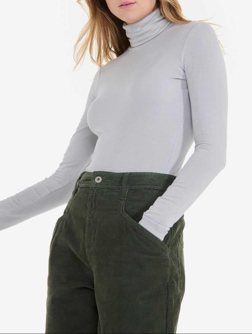 T-shirt a maniche lunghe - Grigio mélange chiaro - Donna