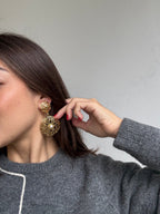 Pendientes Vintage - Colgantes Arabescos Y Perlas