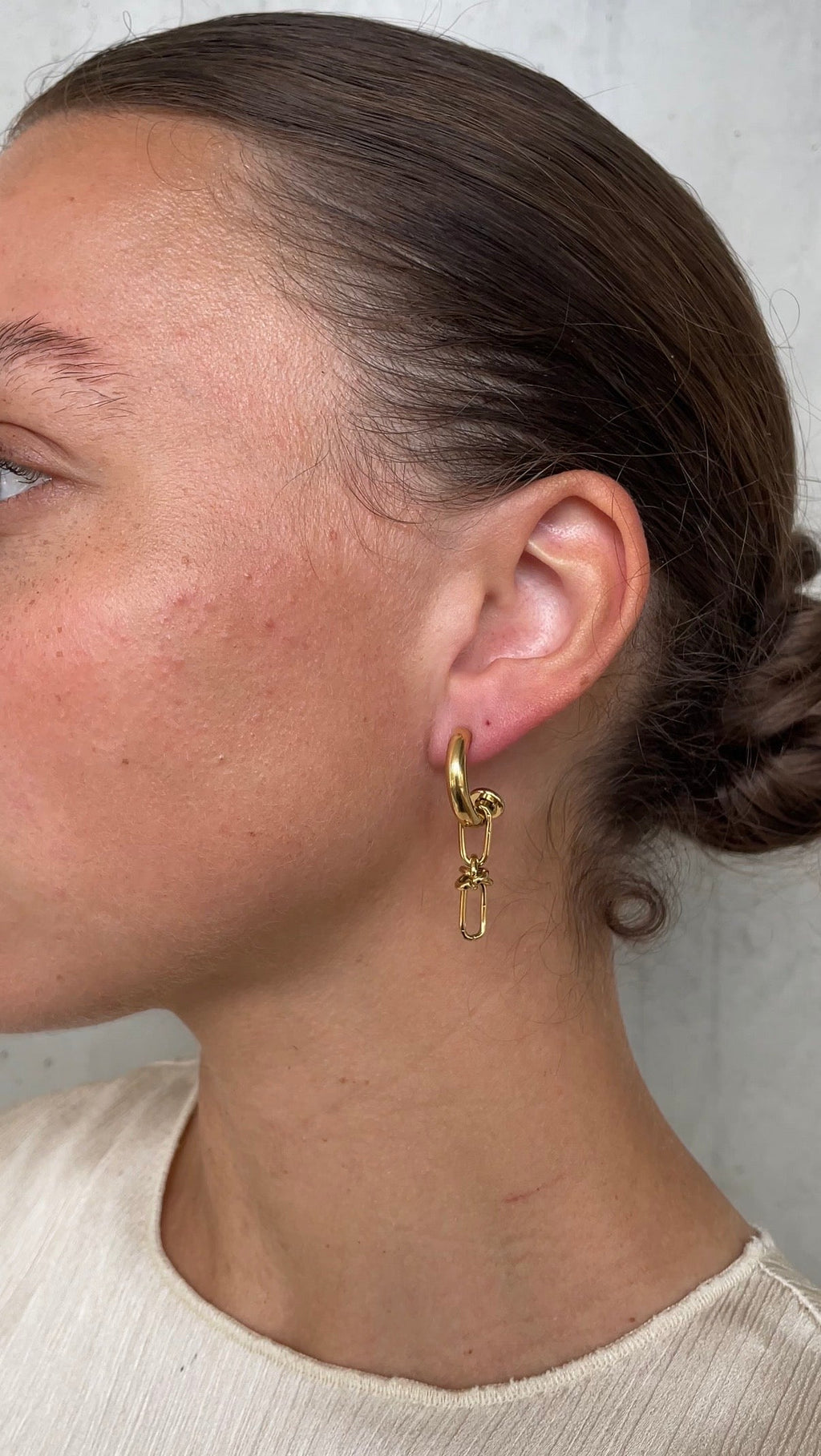 Boucles D'Oreilles Thin Asymmetric Knot