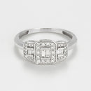 Bague "Les Princesses" Diamants : 0,25Ct/38 - Or Blanc 750/1000