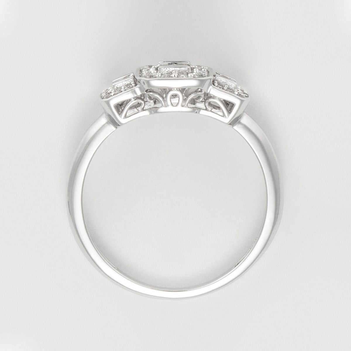 Bague "Les Princesses" Diamants : 0,25Ct/38 - Or Blanc