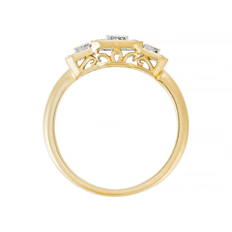 Bague "Les Princesses"D 0,25Ct/38 - Or Jaune 750/1000