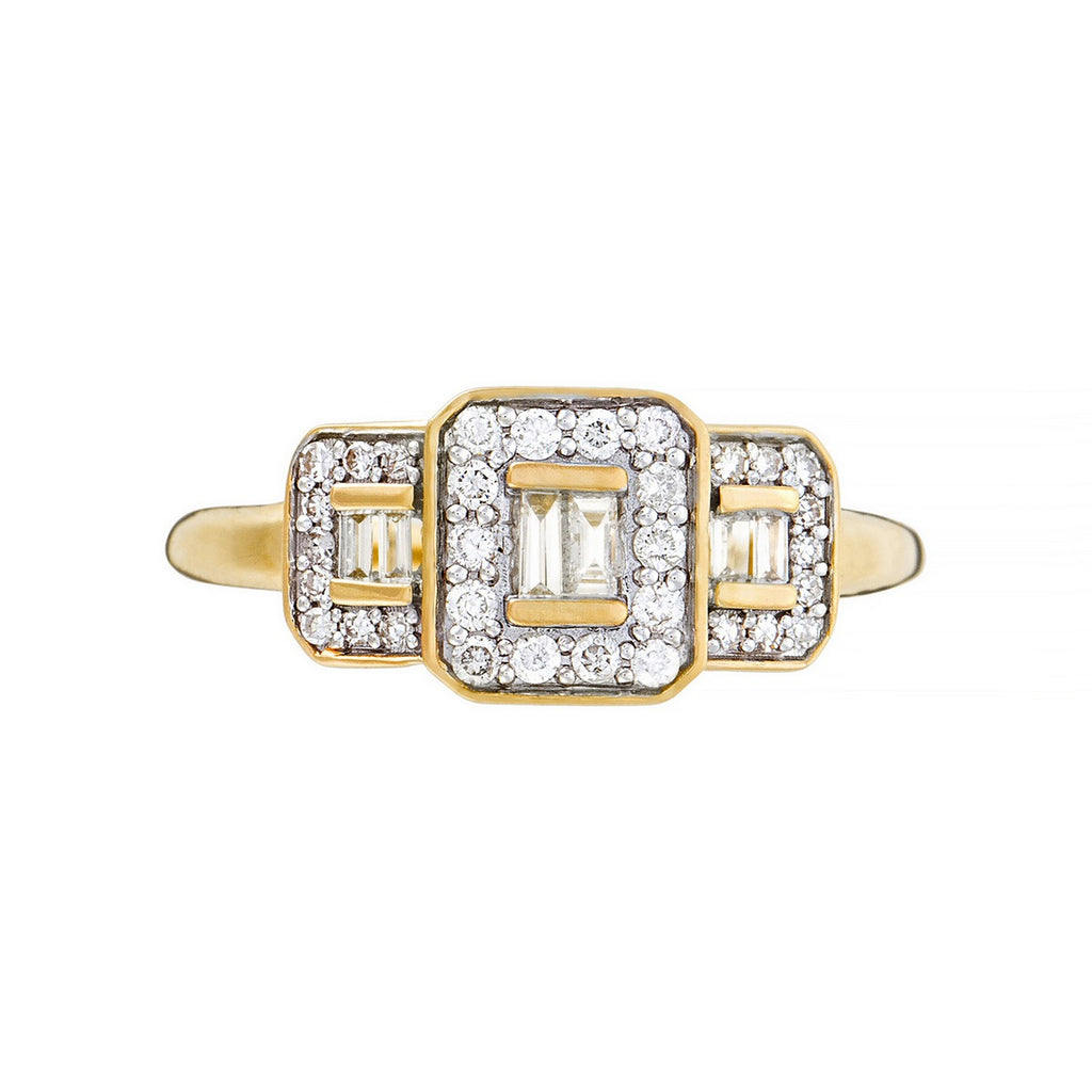 Bague "Les Princesses"Diamant : 0,25Ct/38_ - Or Jaune