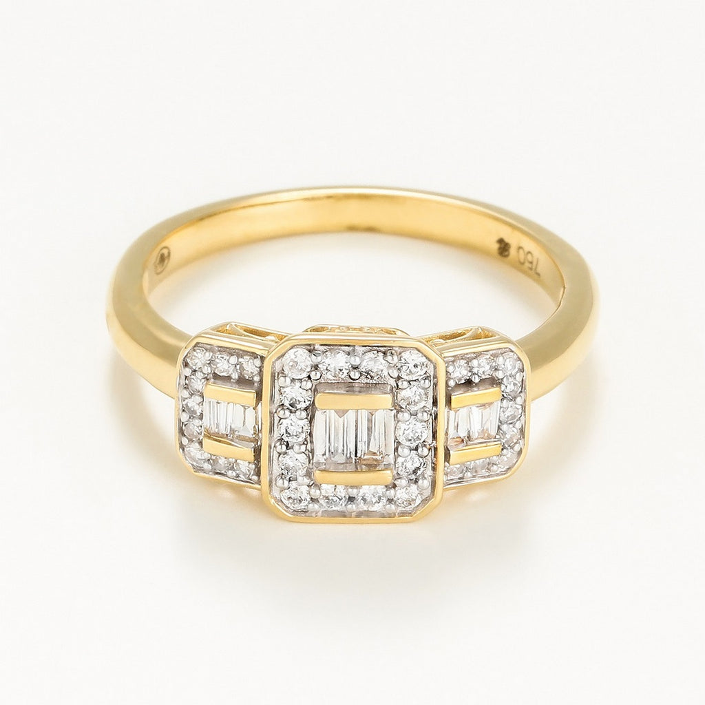 Anillo "Las Princesas" D 0.25Ct/38 - Oro Amarillo 750/1000