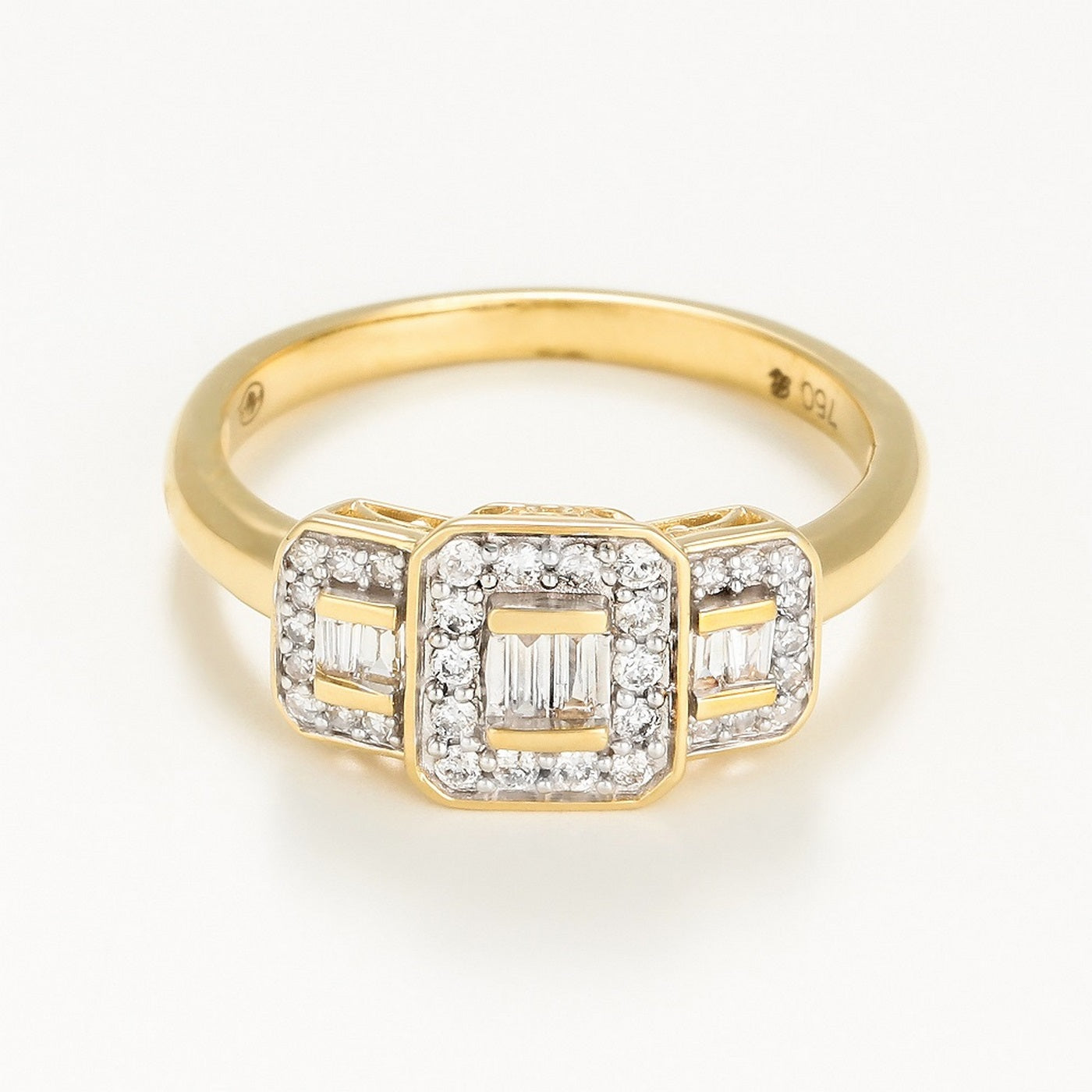 Anillo "Las Princesas" D 0.25Ct/38 - Oro Amarillo 750/1000