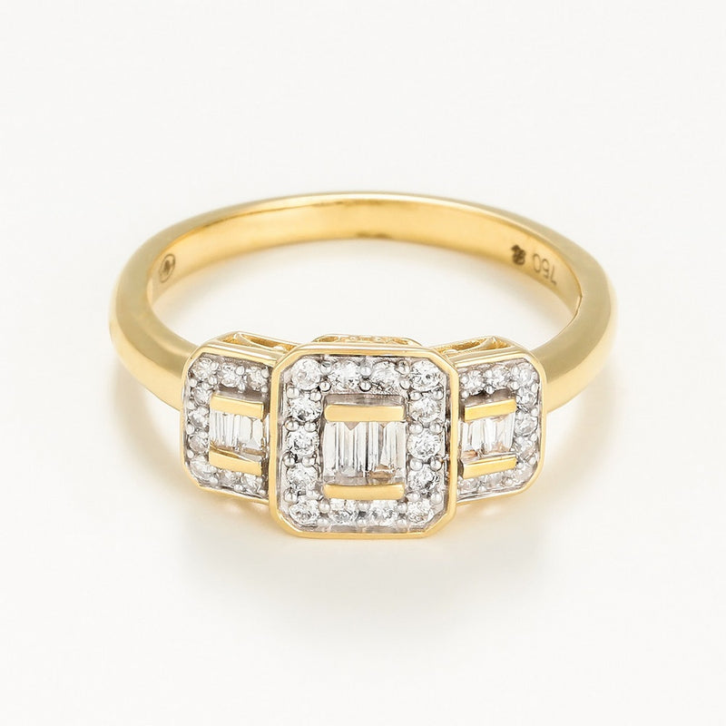 Anillo "Les Princesses "D 0,25Ct/38 - Oro Amarillo 750/1000