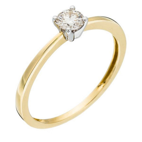 Bague "Solitaire Splendide" D0,25/1 - Or Jaune 375/1000