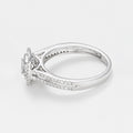 Bague "Carré Scintillant" - Diamants : 0,15/1 + 0,35/88 - Or Blanc