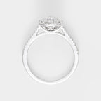 Bague "Carré Scintillant" - Diamants : 0,15/1 + 0,35/88 - Or Blanc