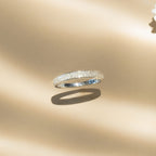 Bague "Alliance Granité" Diamant 0,20Ct/57 - Or Blanc