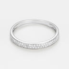 Bague "Alliance Granité" Diamant 0,20Ct/57 - Or Blanc