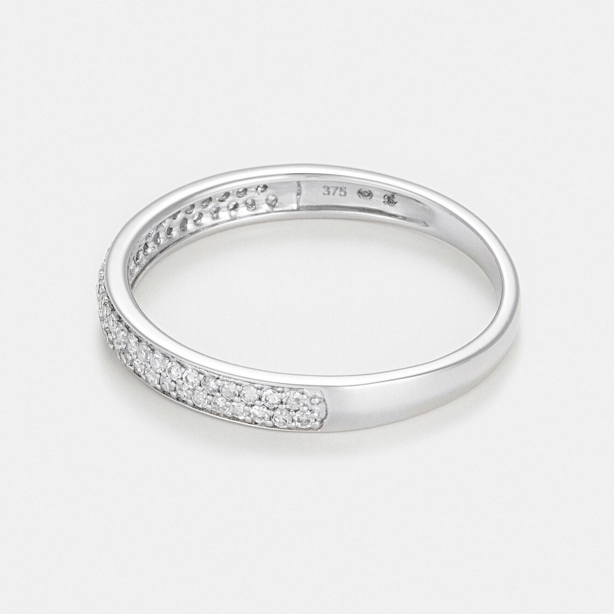 Bague "Alliance Granité" Diamant 0,20Ct/57 - Or Blanc