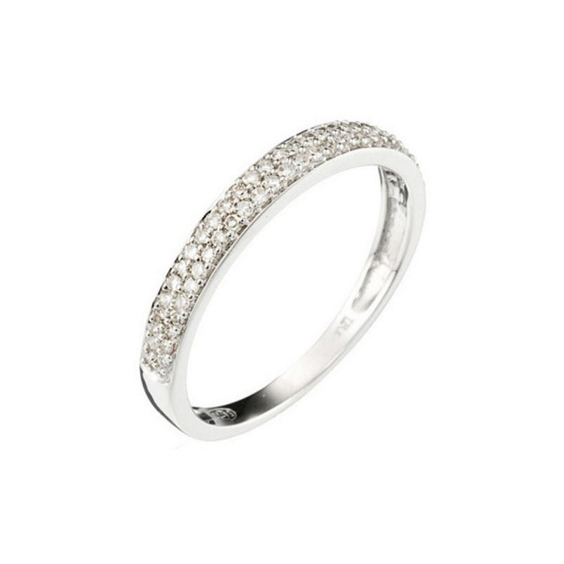 Ring "Alliance Granité" Diamond 0,20Ct/57 - Gold Blanc 375/1000